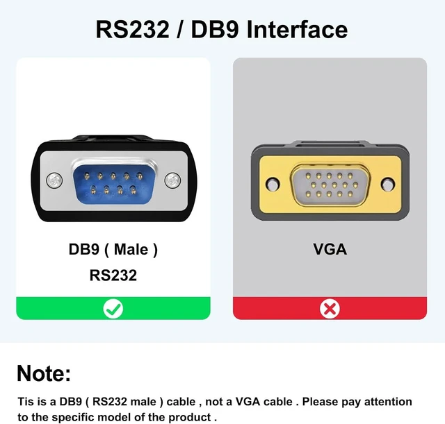 Alt view image 7 of 7 - DTECH USB to Male RS232 Cable 32ft USB to DB9 Serial Port Adapter with LED Indicator Lights, Compatible with Windows 11/10/8/7, Linux, Mac OS, Plug for Printer, CNC, Industrial Equipmen