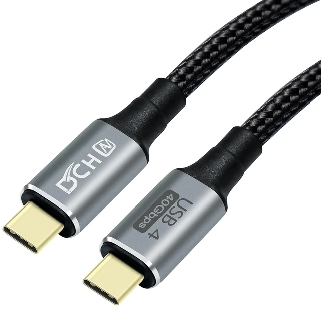 Alt view image 6 of 6 - DCHAV USB 4 Cable USB C to USB C 8K HD Display Video 40 Gbps Data Transfer 100W Fast Charging Cord USB4 Type C to Type C Charger 5A Nylon Braided Wire for Monitor Laptop Docking Hub Phone, 1.5ft