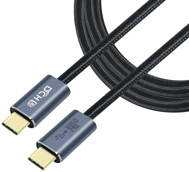 Main image of DCHAV 28V 5A USB C to USB C Cable Type C to Type C Fast Charging PD 3.1 140W 100W USBc to USBc Cord 6.5ft Nylon Braided for Data Transfer High Power Charge Phone Tablet Laptop Computer