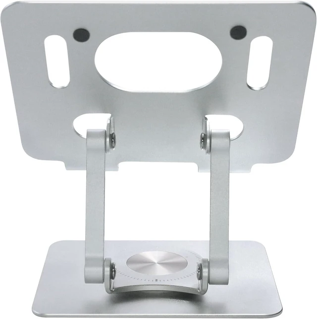 Alt view image 6 of 7 - DCHAV Foldable Adjustable Drawing Tablet Stand for Desk iPad Holder Laptop Computer Riser 360 Rotating Ergonomic Aluminum Raised Table for Portable Monitor Phone 5-12 Inch Notebook, Silver