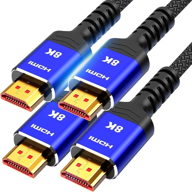 Main image of 8K HDMI 2.1 Cable 2-Pack 6.6FT/2M, 48Gbps Ultra High Speed-Blue