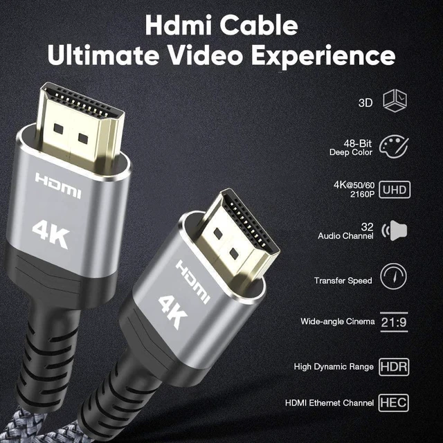 Alt view image 5 of 7 - Long HDMI Cable 50FT 4K HDR High Speed HDMI 2.0 Cables