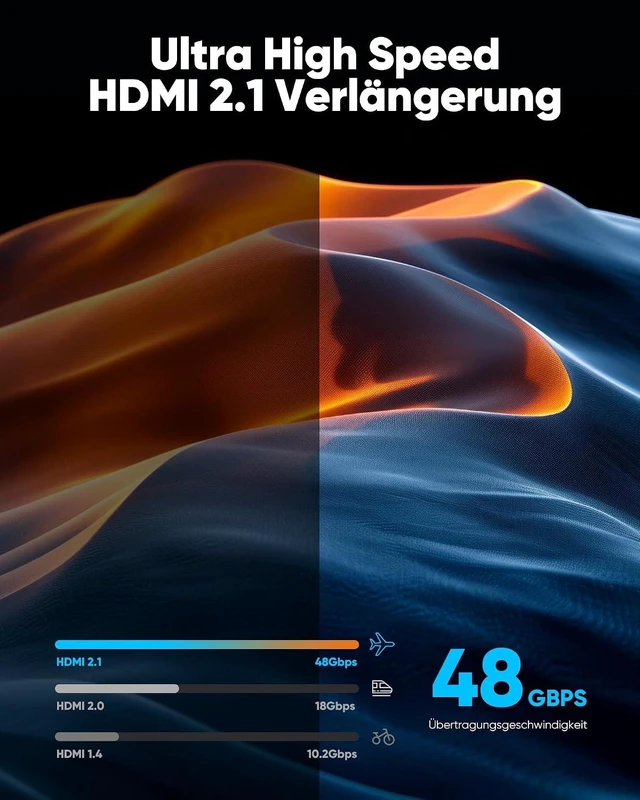 Alt view image 2 of 7 - 8K 4K HDMI Extender Cable, Short HDMI Extension Cable 2.1 4K@30Hz/ 60Hz/ 120Hz, Ultra high Speed HDMI Adapter Male to Female Compatible with PS5 Roku Stick Blu Ray Player HDTV Laptop 5FT