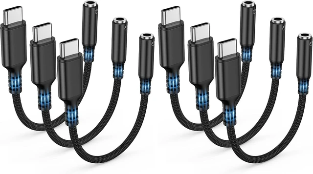 Main image of USB Type C to 3.5mm Female Headphone Jack Adapter (6-Pack)