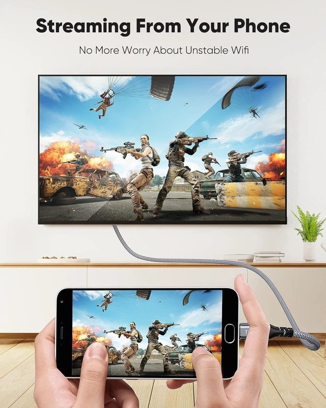 Alt view image 6 of 7 - USB C to HDMI Cable 6 ft + 10 ft