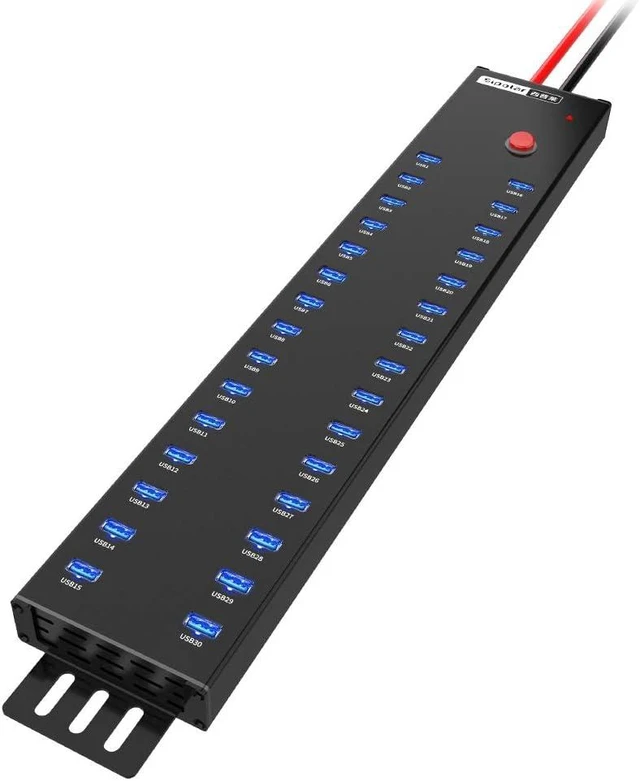 Main image of A-812 USB Charger, USB Data Hub,USB 2.0 HUB 30 Ports, USB Charging Station Built in 300Watt Power Supply - 2A Charging