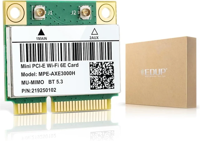 Main image of Intel AX210HMW WiFi Card, Wi-Fi 6E Wireless Card Mini PCIE Interface | Tri-Band Wireless Module for laptop, 802.11AX WiFi Adapter with Bluetooth 5.3, MU-MIMO, Support Windows 11/10 (64bit)/Linux