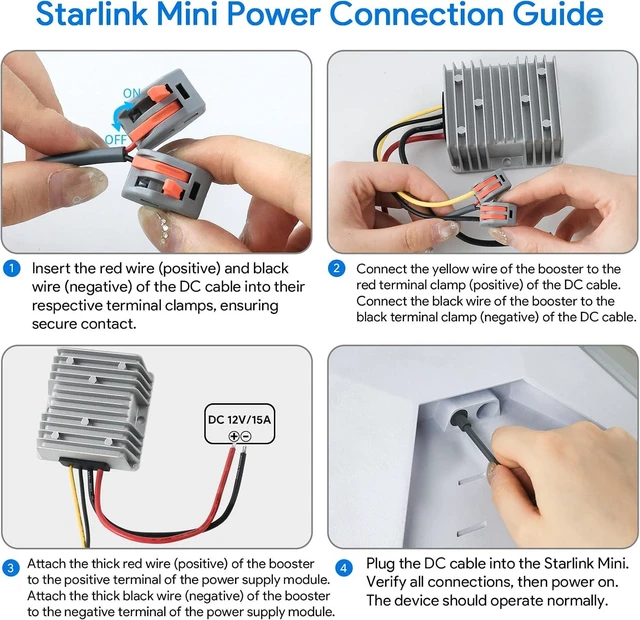 Alt view image 3 of 7 - LOVE 12V to 48V DC Step Up Converter 144W for Starlink Mini & Mini X | Starlink Mini Step Up Converter 12V Adapter, 144W Power Supply, Waterproof DC Booster 6.6FT DC Male Power Cord