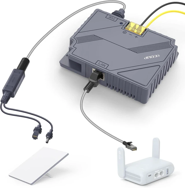 Main image of LOVE Starlink Mini PoE Injector 150W & Isolated PoE Splitter Kit 100W | Fits Starlink Mini & Mini X, 3-in-1 GigE Passive PoE Adapter, 48V Output, Surge & ESD Protection, Long Distance up to 100M