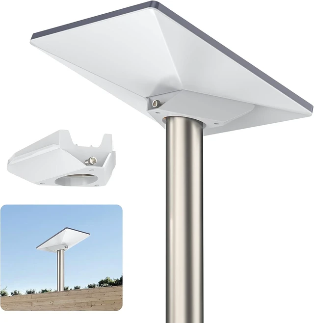 Alt view image 2 of 7 - 2-in-1 Starlink Mini Pipe Adapter & Flat Mount, 2.12" Caliber Mount | Fit for Starlink Mini & Mini X Dish, ABS 54mm Caliber Mount, Fits Pole ( Diameter of 30~54mm ) or Flat Surface Installation