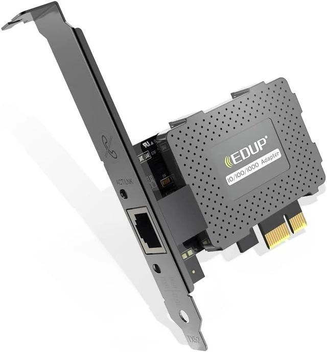 Main image of Gigabit Ethernet PCIE Network Card 10/100/1000Mbps Network Adapter | RJ45 LAN Adapter Converter, Ethernet Card for Desktop PC, Support Windows 11 /10 /8.1/ 8/ 7/ 2000/ XP /Vista