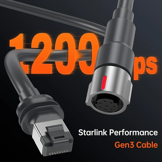 Alt view image 7 of 7 - LOVE Starlink Performance Gen 3 Waterproof Extension Cable 32.8FT/10M | High-Speed Cat 6 Network Cable for Starlink Gen3 Rectangular Satellite, Plug-and-Play, Weatherproof & Durable