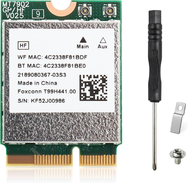 Main image of WiFi 6E Card M.2 2230 Wi-Fi 6E Wireless Network Card for Laptop | Bluetooth 5.3 Tri-Band 2.4G/5G/6G, Up to 2400Mbps, for Laptop & Mini PC, Compatible with Windows 10/11