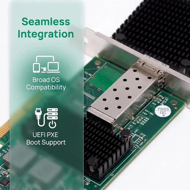 Alt view image 7 of 7 - 10Gb SFP+ PCI-e 3.0 Network Card, with Mellanox ConnectX-3 Controller, 10Gbps Ethernet Adapter, 10Gbe 10G NIC Card, Support Windows/Windows Server/VMware/Remote Wake-UP/PXE/UEFI