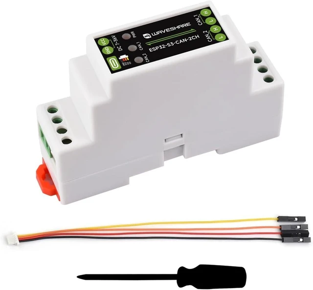 Main image of Waveshare ESP32-S3 Control Board with 2-Ch CAN, On Board Antenna | Supports Wi-Fi / BLT, built-in power isolation and digital isolation protection circuits