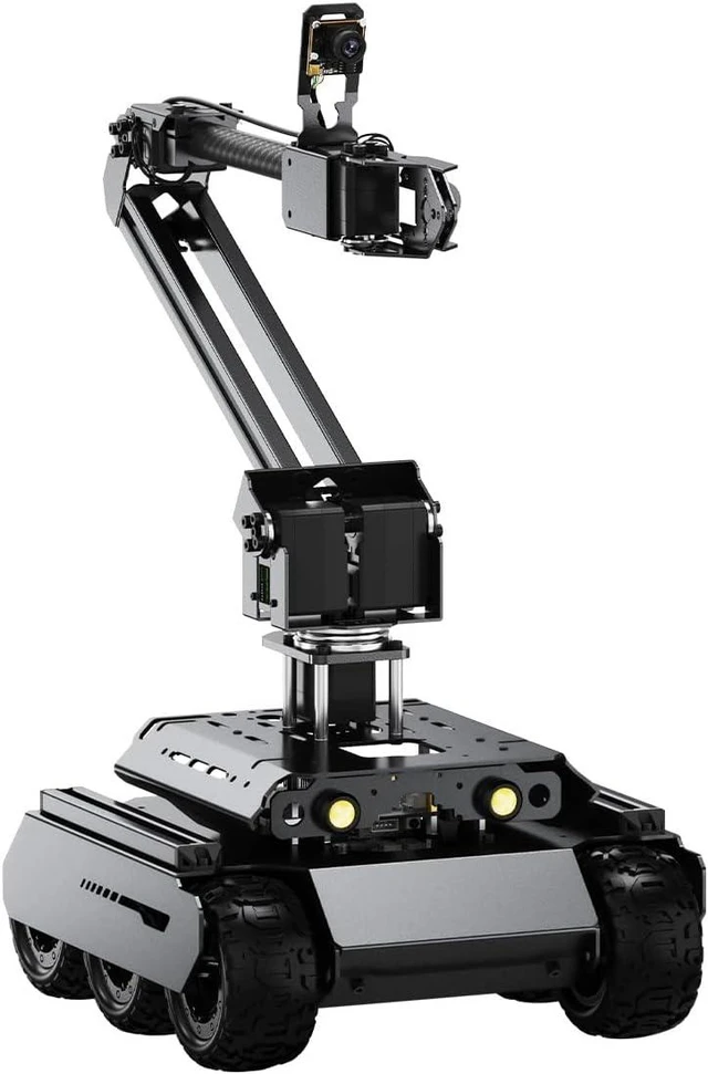 Main image of waveshare UGV Rover M2 6 Wheels 4WD AI Robot, for RPi 4B (Not Included) | Open Source, With 4-DOF High-Torque Robotic Arm, Based On ROS 2, Supports MoveIt And Line-Following Grasping