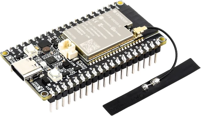 Main image of Waveshare ESP32 Microcontroller Wi-Fi Board, IPEX External Antenna + pins | ESP32-WROVER-IE-N16R8, 16MB FLASH, 8MB PSRAM, 32-bit LX6 dual-core, Onboard ESP32-WROVER module, dual-Mode Bluetooth