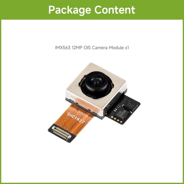 Alt view image 2 of 7 - Waveshare IMX563 12MP OIS Camera Module, 122° Wide-Angle Lens | Autofocus, Dual-Axis Optical Image Stabilization (OIS), 4Lane MIPI CSI-2 Interface