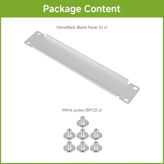 Alt view image 2 of 7 - Waveshare HomeRack 10inch Cabinet Acce-1U Blank Panel | HomeRack Blank Panel 1U