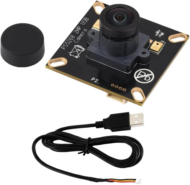 Main image of Waveshare PS5268 2MP M12 Camera Module with USB 2.0 Header | high dynamic range, rolling shutter, onboard dual microphones
