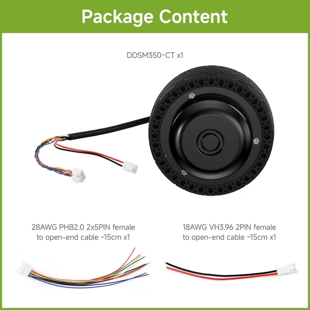 Alt view image 2 of 7 - Waveshare DDSM350-CT High-Speed Direct-Drive Servo Motor+ Integrated Driver | 350rpm, CAN + TTL232 Communication
