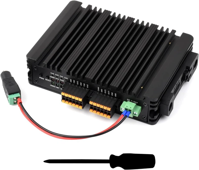 Main image of Waveshare Industrial Computer Compatible with RPi CM5,2 x RS485 + 2 x RS232 | 1000M Ethernet RJ45 port, Supports RS485 And 4G/5G Communication, with aluminum alloy heat dissipation case