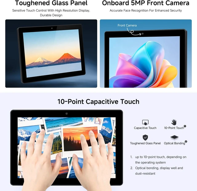 Alt view image 4 of 7 - Waveshare Industrial HMI All-in-One Touch Display for RPi CM5, 7inch LCD | 10-Point Touch, Optical bonding toughened glass panel, 5MP front camera, supports RS485 Industrial and 4G/5G Communication