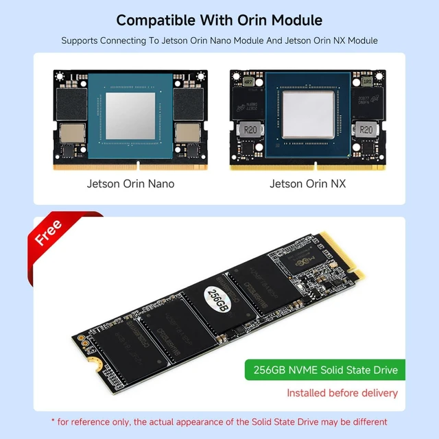 Alt view image 4 of 7 - Waveshare Passive Cooling Case Kit,with Jetson-ORIN-IO-Base-H,Orin NX 16GB | Aluminum Alloy Cooling Case, Onboard Power Button With Indicator rich interfaces, M.2, Display, USB, and Ethernet ports