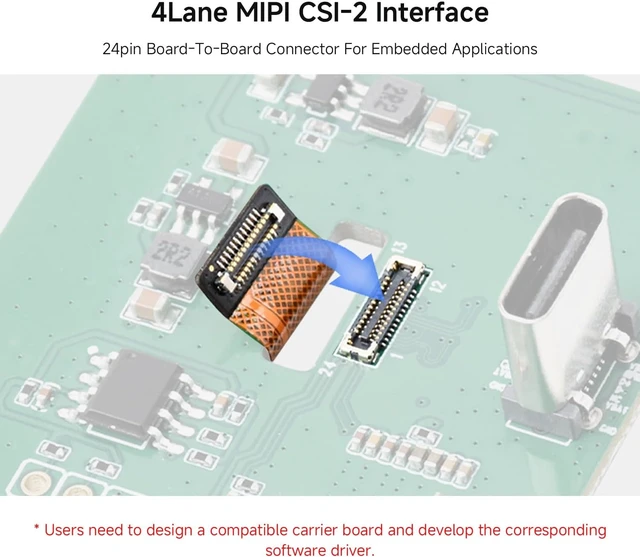 Alt view image 7 of 7 - Waveshare IMX563 12MP OIS Camera Module, 122° Wide-Angle Lens | Autofocus, Dual-Axis Optical Image Stabilization (OIS), 4Lane MIPI CSI-2 Interface