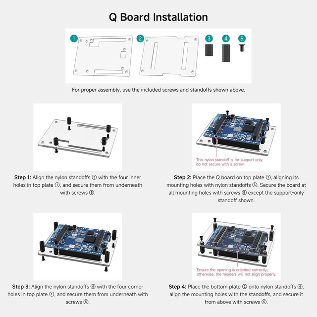 Alt view image 6 of 7 - Waveshare Q Dev Board Kits Come with Transparent PC Case