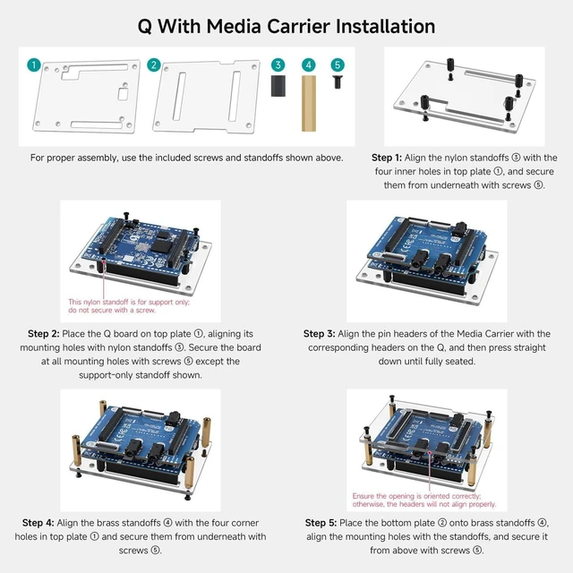 Alt view image 7 of 7 - Waveshare Q Dev Board Kits Come with Transparent PC Case