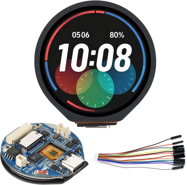 Main image of Waveshare ESP32-C6 1.28inch Touch LCD Display Development Board, 240 × 240 | 65K color, Supports 2.4GHz Wi-Fi 6 and BLT5, ESP32-C6 32-bit RISC-V, Built-in 512KB H-P Static RAM, 16KB LP Static RAM