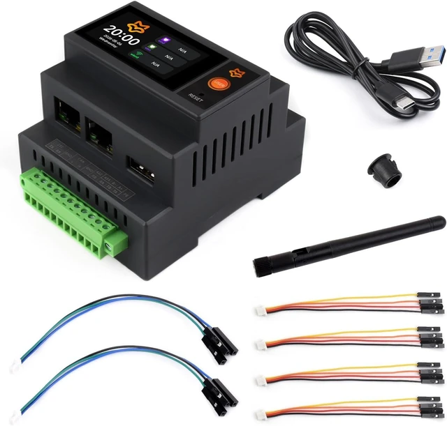 Main image of Waveshare Luckfox Lyra Programmable Logic Controller, with PoE Functional | Based On RK3506B With Triple-Core ARM Cortex-A7, Onboard 1.9inch LCD Touchscreen And Dual 100Mbps Ethernet Ports