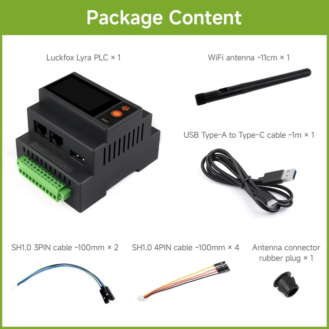 Alt view image 2 of 7 - Waveshare Luckfox Lyra Programmable Logic Controller, Standard Version | Based On RK3506B With Triple-Core ARM Cortex-A7, Onboard 1.9inch LCD Touchscreen And Dual 100Mbps Ethernet Ports