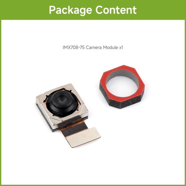 Alt view image 2 of 5 - Waveshare IMX708 Camera Sensor Module, 79.8°FOV, 11.9MP, Supports Autofocus | Compatible With The Raspberry Pi Camera Module 3 Baseboard, providing clear image quality and broad scene coverage