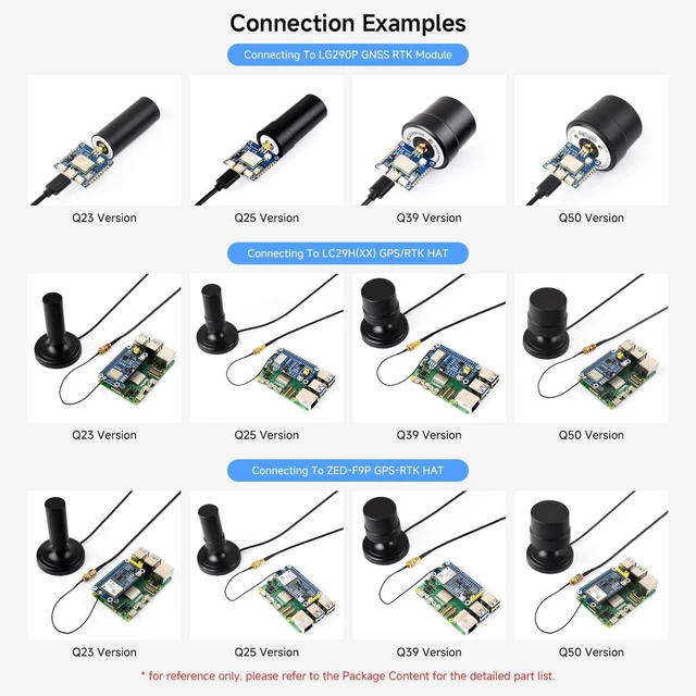 Alt view image 5 of 6 - Waveshare GNSS L1+L2+L5 Multi-Constellation, SMA Connector, Q50 Version | Multi-band Quadrifilar Helix Active High-Precision Positioning Antenna,Supports Multi-GNSS Positioning Systems
