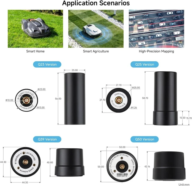 Alt view image 6 of 6 - Waveshare GNSS L1+L2+L5 Multi-Constellation, SMA Connector, Q50 Version | Multi-band Quadrifilar Helix Active High-Precision Positioning Antenna,Supports Multi-GNSS Positioning Systems