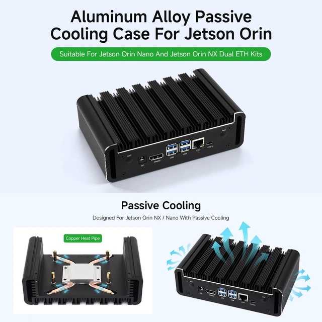 Alt view image 3 of 5 - For Jetson Orin Nano & Orin NX Kits | Onboard Power Button With Indicator, passive cooling, Exquisite manufacturing process, Easy to install to specific scenarios