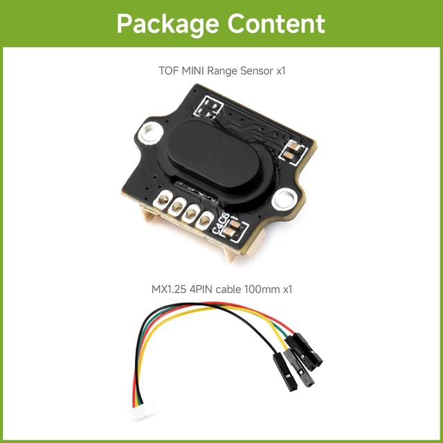 Alt view image 2 of 6 - Waveshare TOF MINI Laser Range Sensor, Based on Time-of-Flight (TOF) | built-in controller and ranging algorithm, UART communication support long range|Short Blind Zone|stable/accurate/sensitive