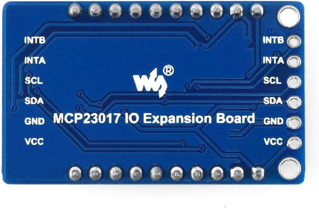 Alt view image 6 of 7 - Waveshare MCP23017 IO Expansion Board I2C Interface Expands 16 I/O Pins Compatible with Both 3.3V and 5V Levels (Pack of 2)