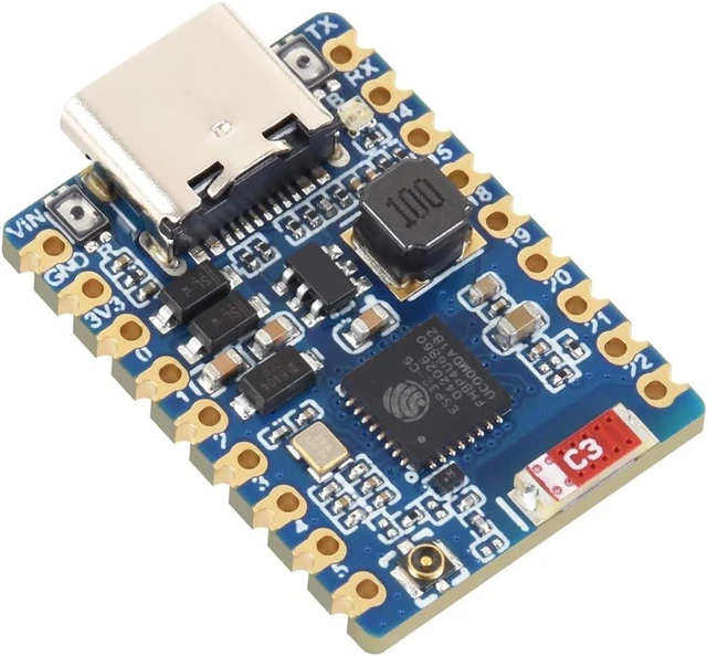 Main image of Waveshare ESP32-C6 Mini Wi-Fi 6 Development Board, Without Headers | 5 ~ 36V Wide Voltage Power Supply Support BLE, IEEE 802.15.4 (Zigbee 3.0 and Thread) compatible with the ESP32-C6-Zero Pins