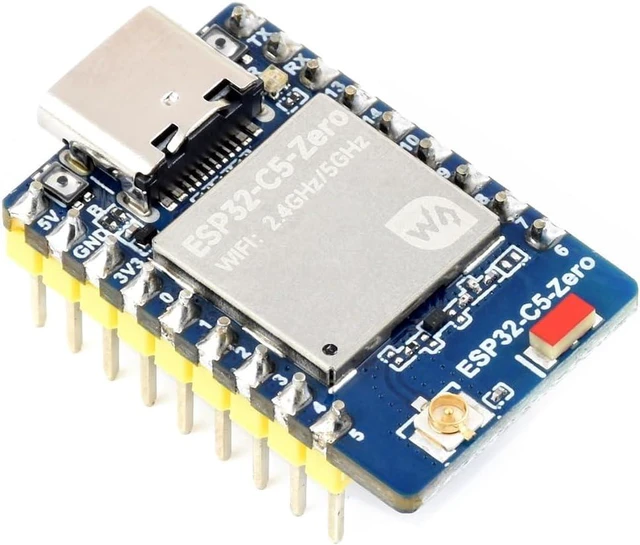 Main image of Waveshare ESP32-C5 Mini Development Board, Equipped with 32-bit RISC-V Processor, Integrated 2.4GHz/5GHz Dual-Band Wi-Fi 6 and BLE 5, with Pre-Soldered Headers