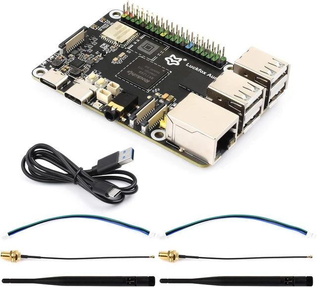 Main image of Waveshare Luckfox Aura High-Performance Linux Development Board, Rockchip RV1126B Quad-Core 1.6GHz Processor, 3 Tops Computing Power, 4K Encoding and Decoding, Without eMMC, with 1GB LPDDR4X RAM
