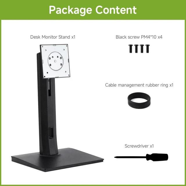 Alt view image 2 of 7 - Waveshare VESA Desktop Monitor Stand for 21.5" ~ 27" Monitors, with 75 × 75/100 × 100 (mm) VESA Mounting Holes, Multi-Angle Adjustable, Weighted Base, and Ergonomic Design