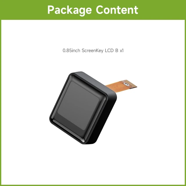 Alt view image 2 of 7 - Waveshare 0.85inch Mechanical LCD ScreenKey, IPS Panel, 128 × 128 Resolution, 65K Color, SPI Communication Interface, The Keycap Only, Black