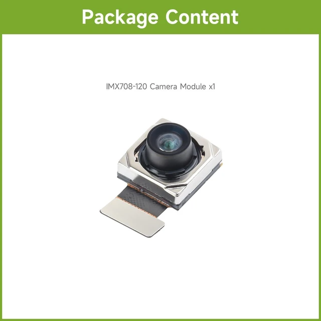 Alt view image 2 of 4 - Waveshare IMX708-120 Camera Sensor Module, 120° FOV, Supports Autofocus, Compatible with the Raspberry Pi Camera Module 3 Baseboard