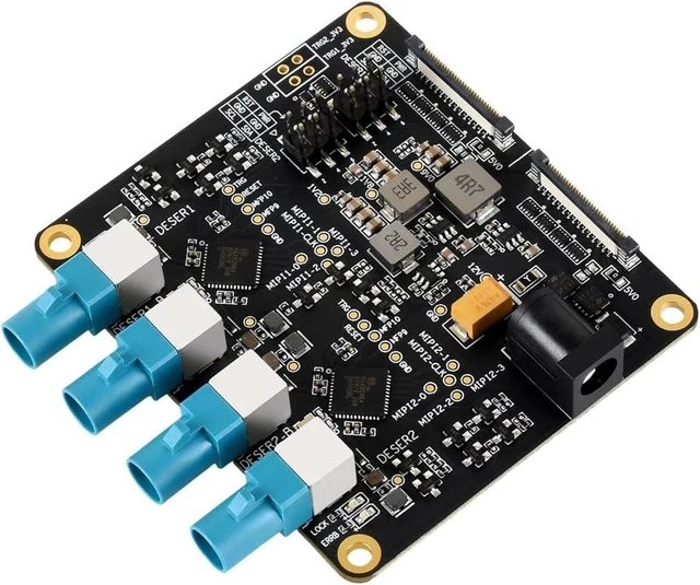 Main image of Waveshare 4-Ch GMSL Camera Adapter Board, Equipped with MAX9296 Deserializer, High-Speed and Low-Latency Serial Transmission, Compatible with Raspberry Pi 5