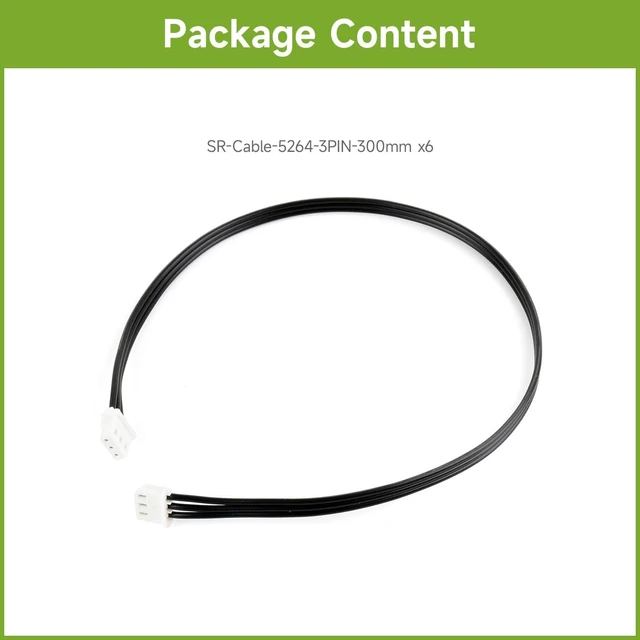 Alt view image 2 of 3 - waveshare 5264-3PIN Servo Cable (6PCS), 300mm, Compatible with ST/SC/CF Series servos