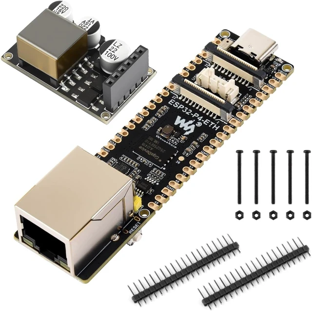 Main image of Waveshare ESP32-P4-ETH High-Performance Development Board, Based On ESP32-P4, with 100 Mbps RJ45 Ethernet Port, with a PoE Module