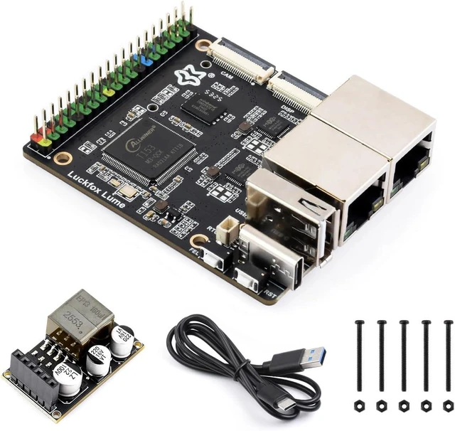 Main image of Luckfox Lume Linux Development Board, Allwinner T153 Multi-core Heterogeneous Industrial Processor, Dual Giga-bit Ethernet